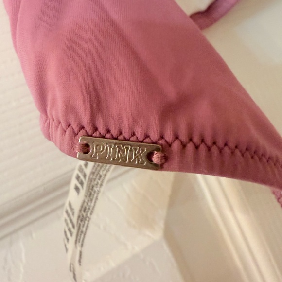 VS PINK Purple Strappy Halter Swim Top - Picture 3 of 5